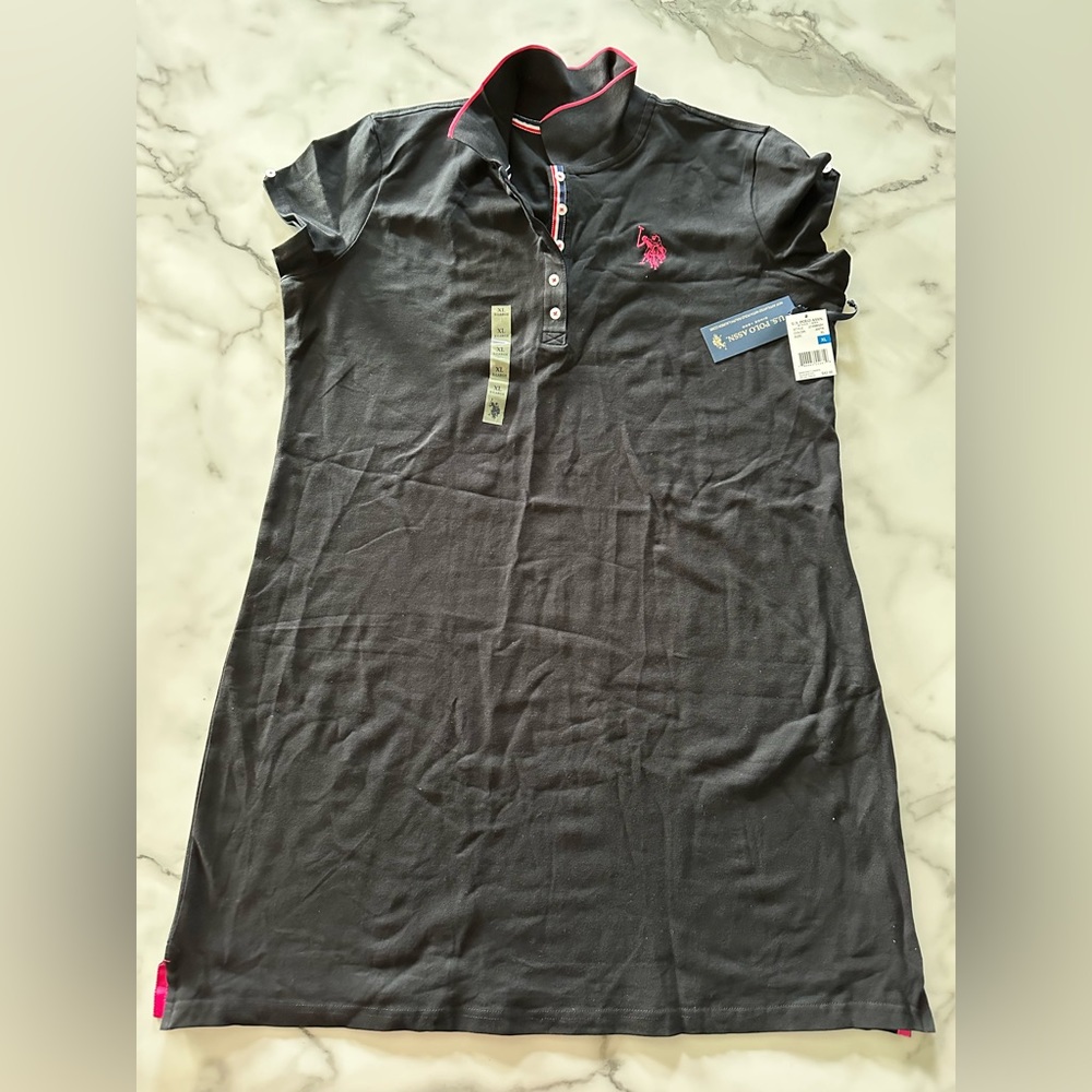 Women’s size X-Large black polo dress new with tags